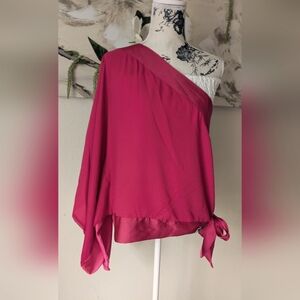 BCBG MAXAZRIA Elegant Pink One-Shoulder Women's Top